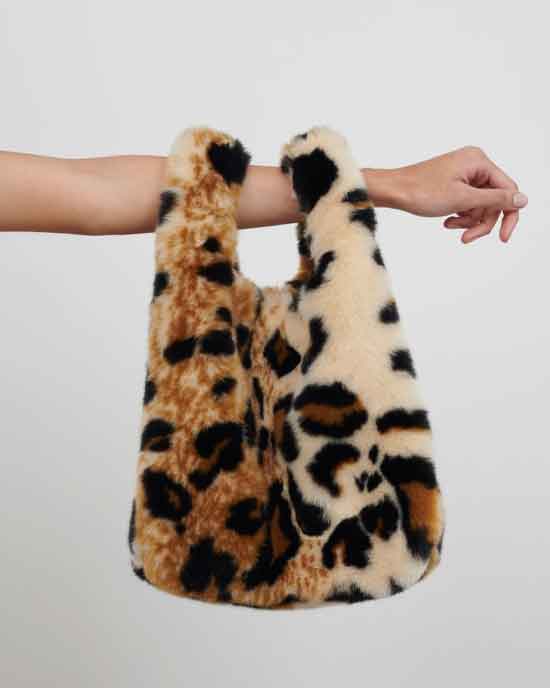 Bertha Faux Fur Bag Leopard