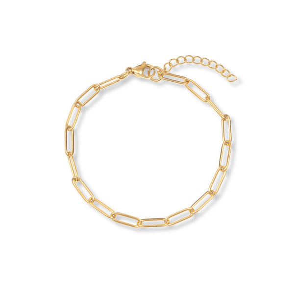 Cable Chain Gold Bracelet By Weathered Penny