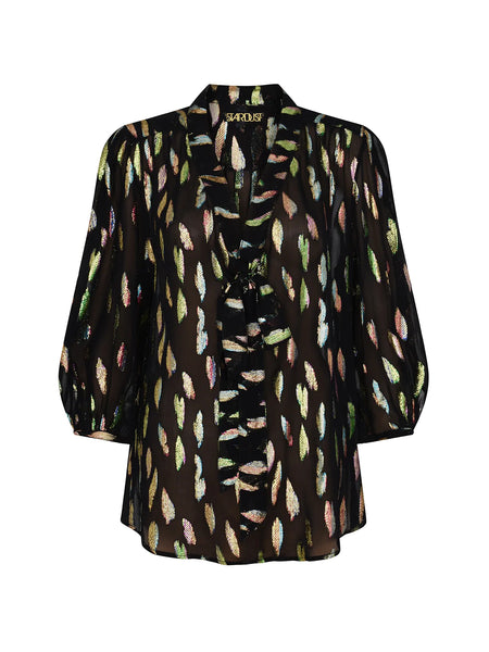 Candy Blouse Black Metallic Sunset