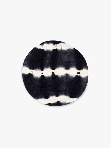 Flora Tie Dye Beret - Jet Black