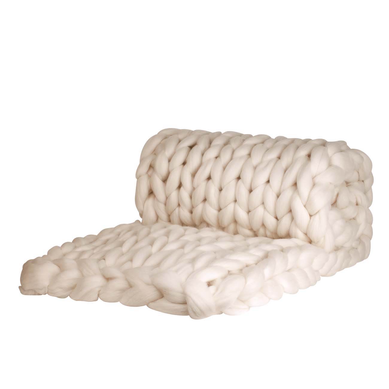 Cosima Chunky Knit Blanket White