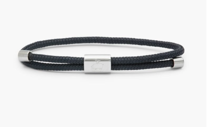 Navy | Silver Little Lewis Bracelet