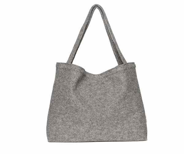 Grey Wool Mom Bag