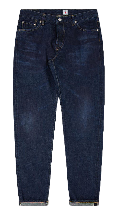 'Made in Japan' Regular Tapered Rainbow Selvage Kaihara Jeans (Dark Pure Indigo)