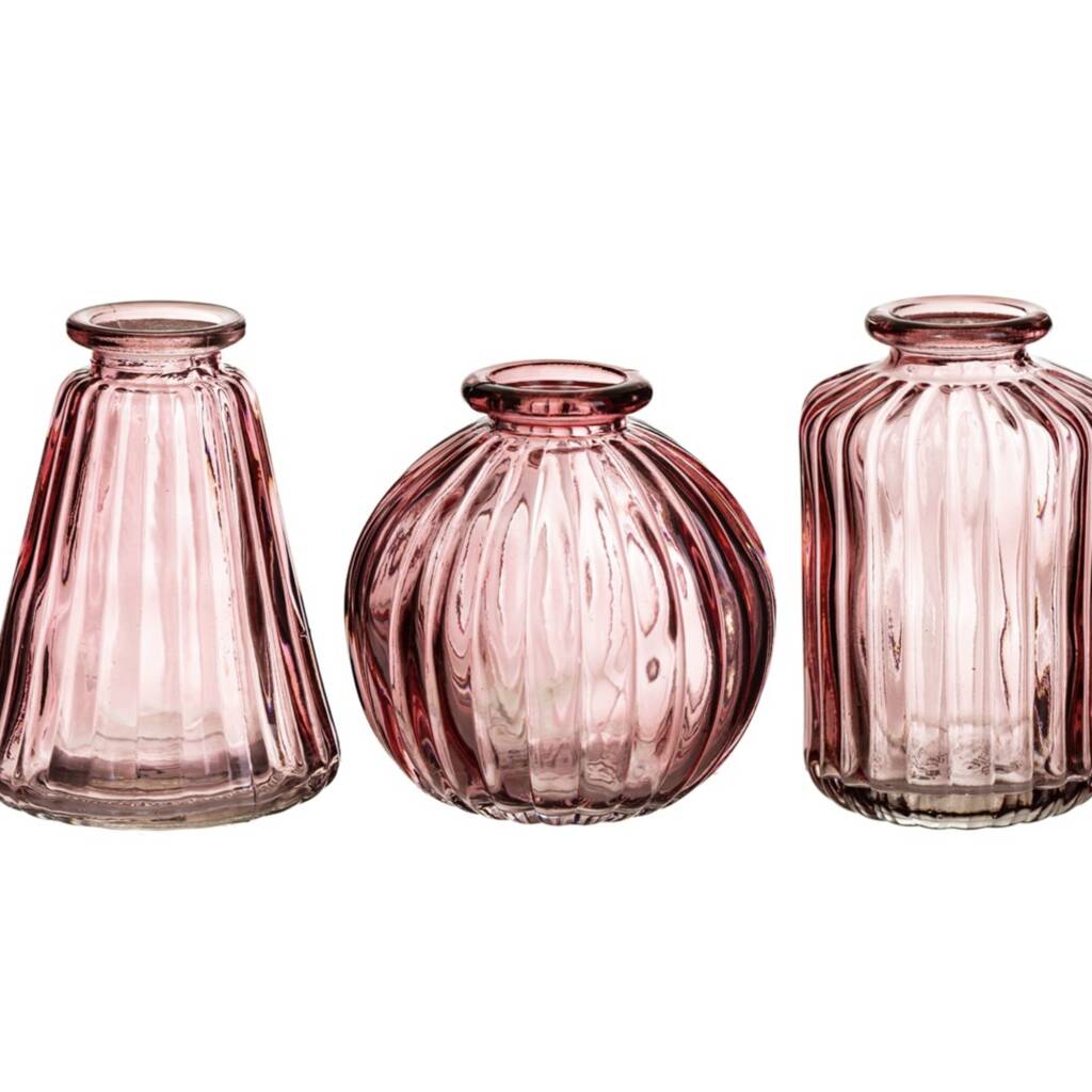 Multicoloured Vintage Style Glass Bud Vase