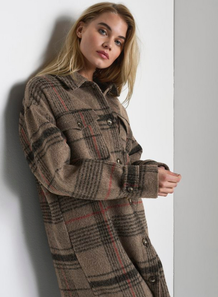 Kamellani Jacket In Beige/red Check From FN7684
