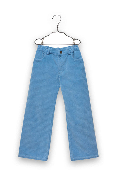 LOVE kidswear Martha Trousers In Denim Blue Corduroy For Kids