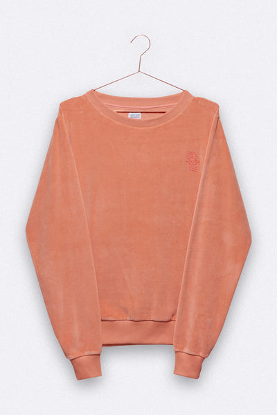 LOVE kidswear Tommy Sweater In Apricot With Alpaca Embroidery For Women
