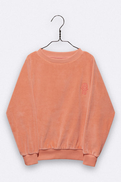 LOVE kidswear Tommy Sweater In Apricot With Alpaca Embroidery For Kids