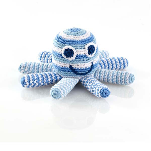 Pale Blue Octopus Rattle