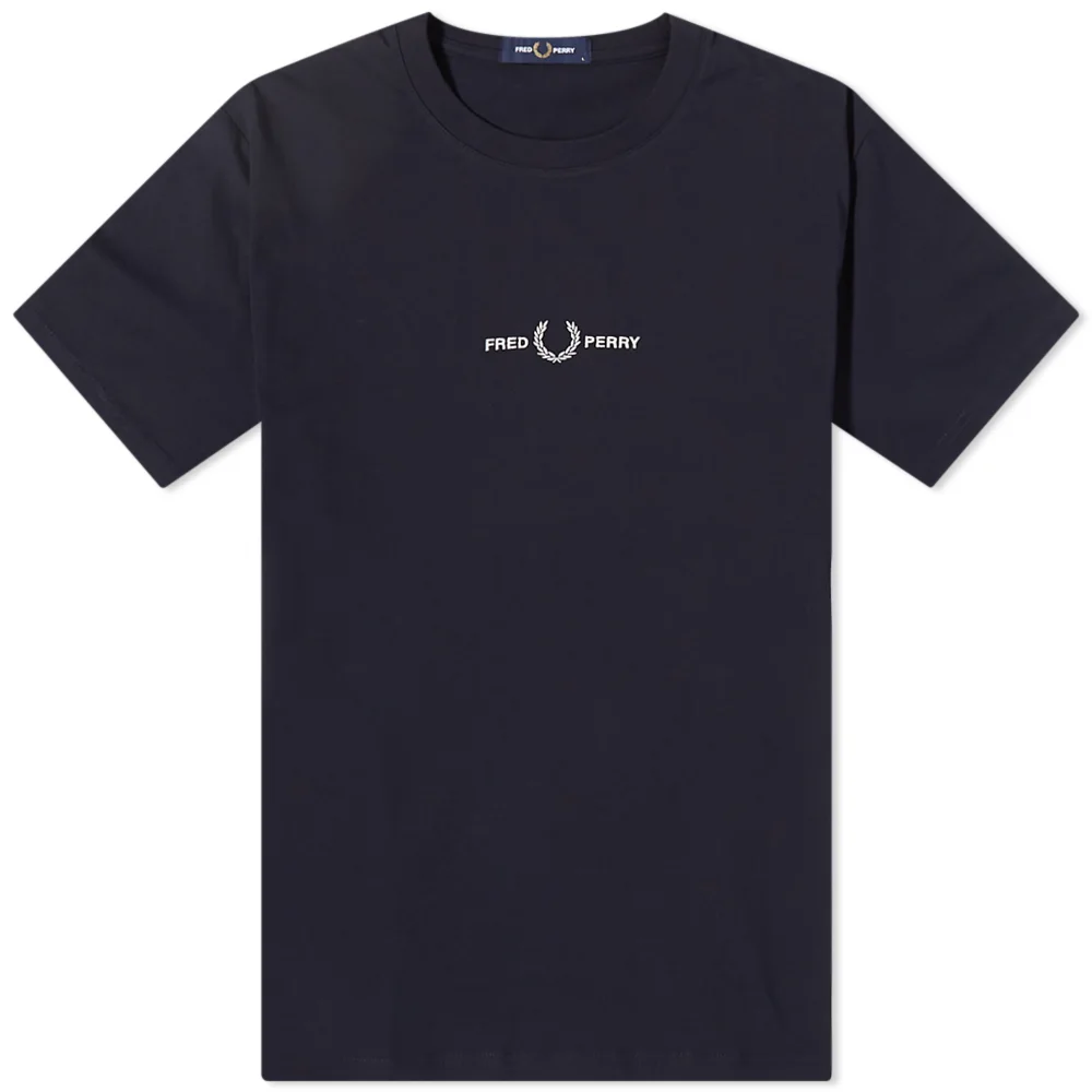 Fred Perry Fred Perry Authentic Small Embroidered Logo Tee Navy