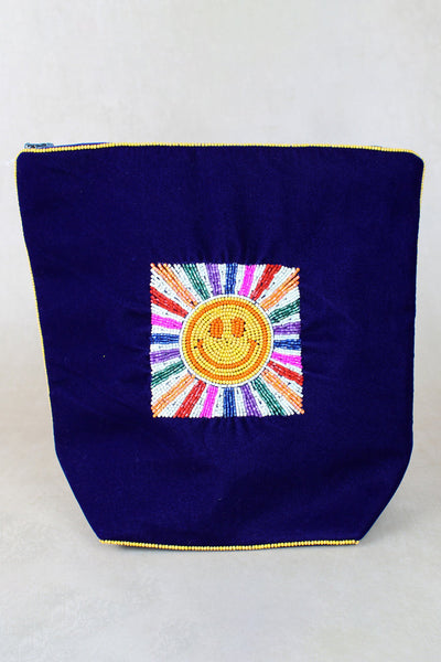 Smiley Rainbow Burst Make Up Bag