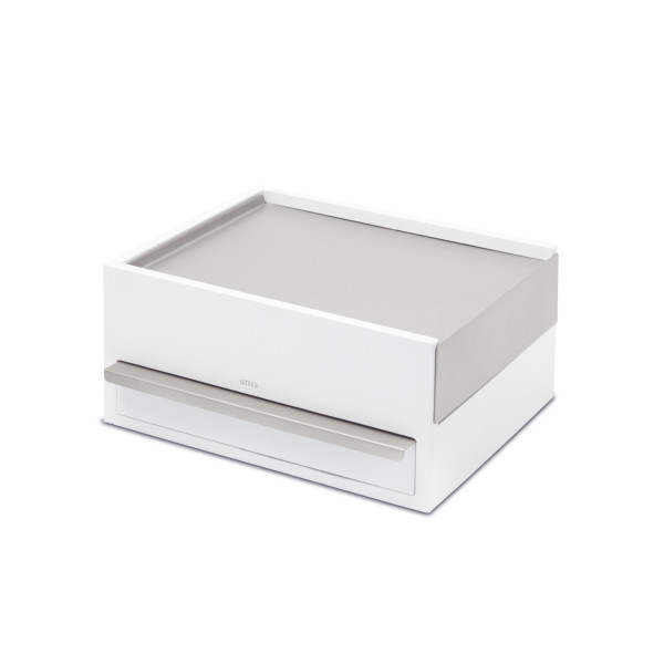 White and Grey Silver Stowit Jewelry Box