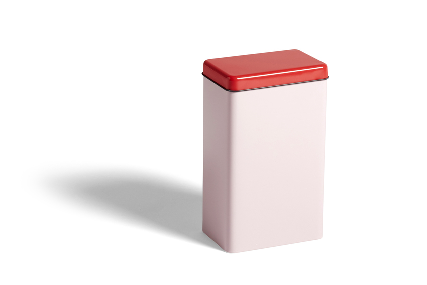 Box with pink lid