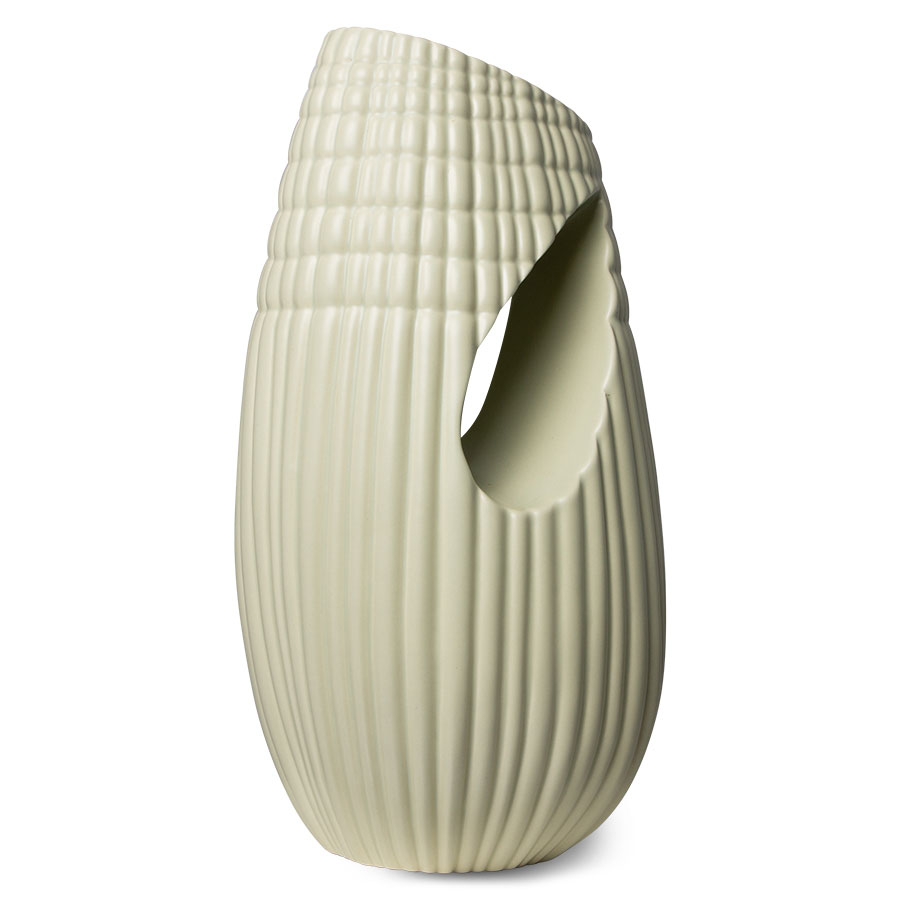 hkliving-matt-minty-ceramic-ribbed-vase