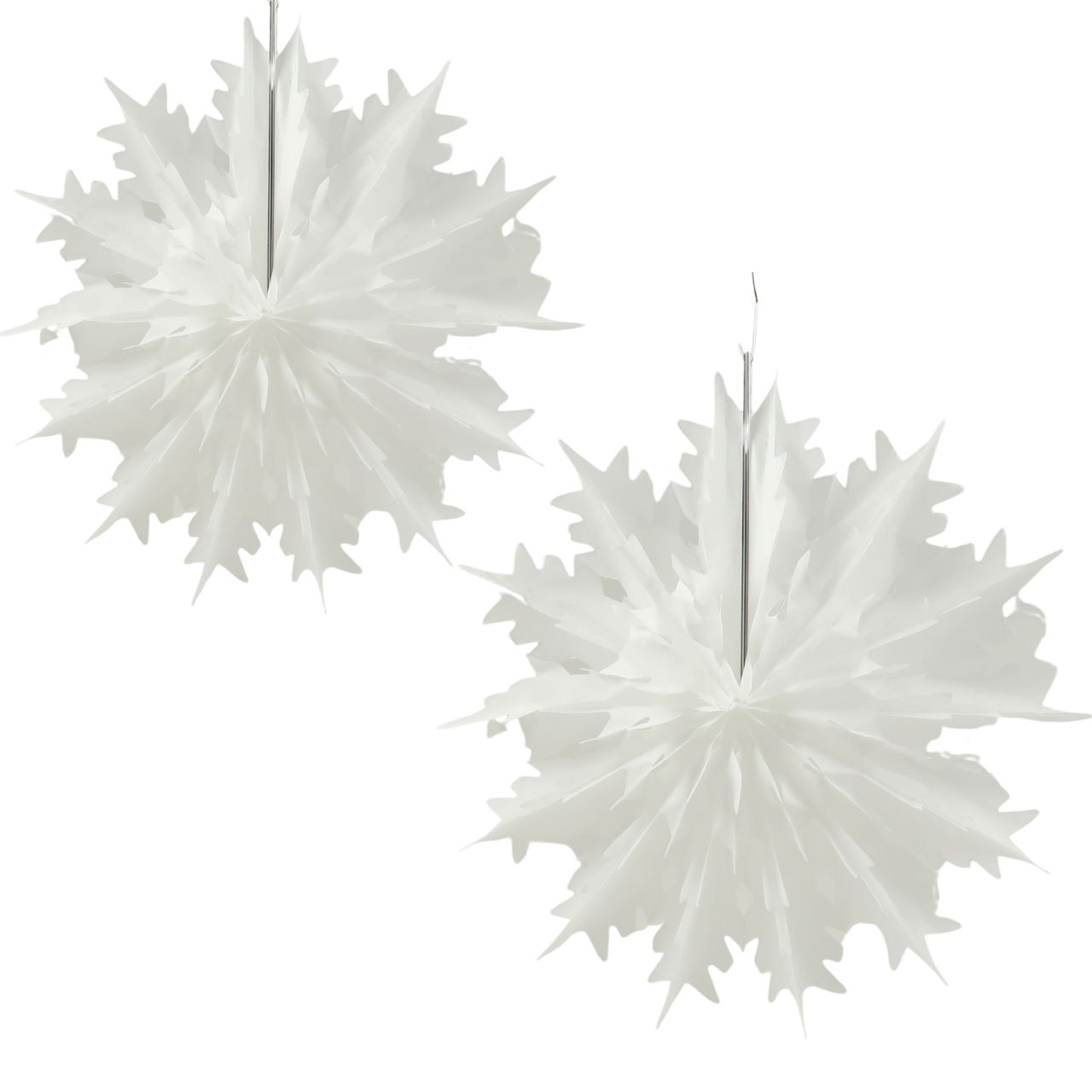 Paper Dreams 45cm White Set of 2 Classic Snowflake Fans