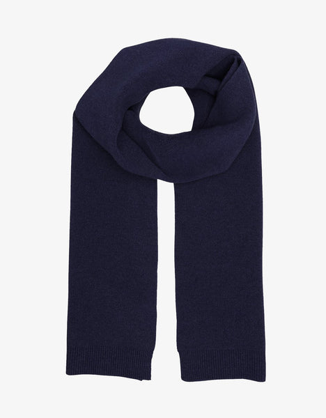 Colorful Standard Navy Blue Merino Wool Scarf