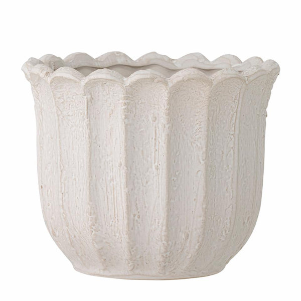 Bloomingville Chaca Flowerpot | White Stoneware