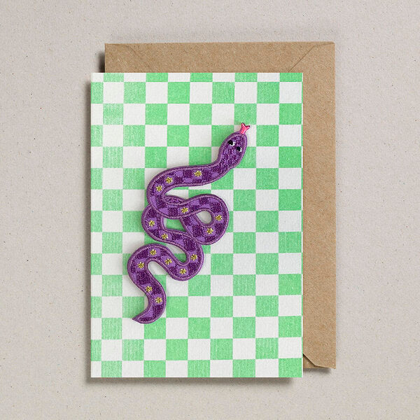 Petra Boase Purple Snake Patch Card
