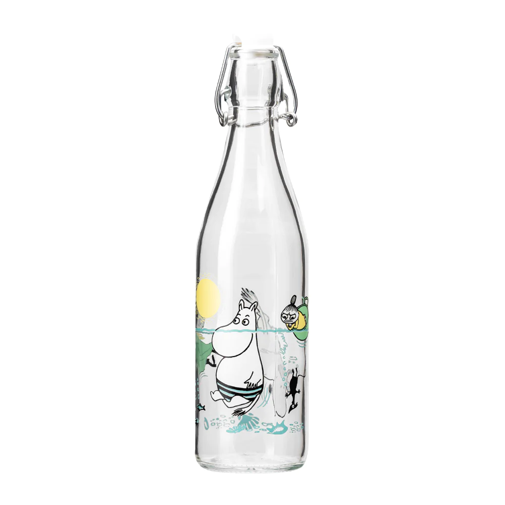 Moomin Fun In The Water Glass Bottle