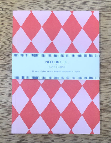 Heather Evelyn A5 Red Diamond Notebook