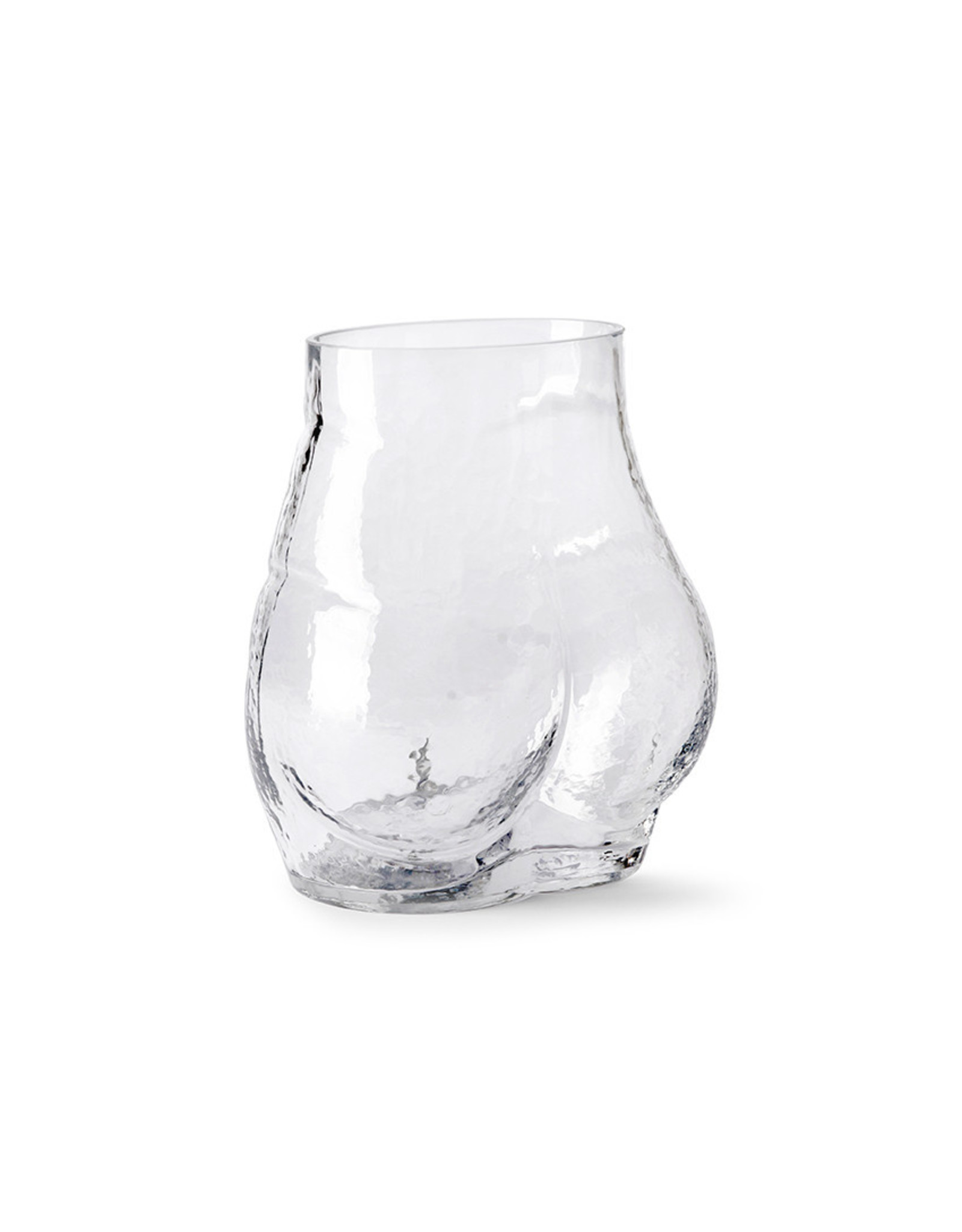 HKliving Clear Glass Bum Vase 