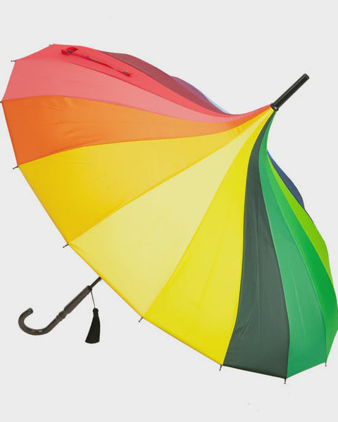 Classic Pagoda Umbrella - Rainbow