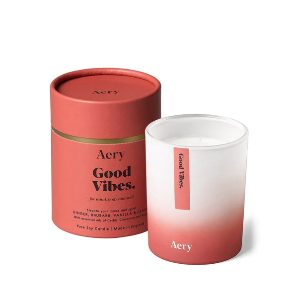 Aery | Good Vibes Scented Candle | Ginger, Rhubarb And Vanilla