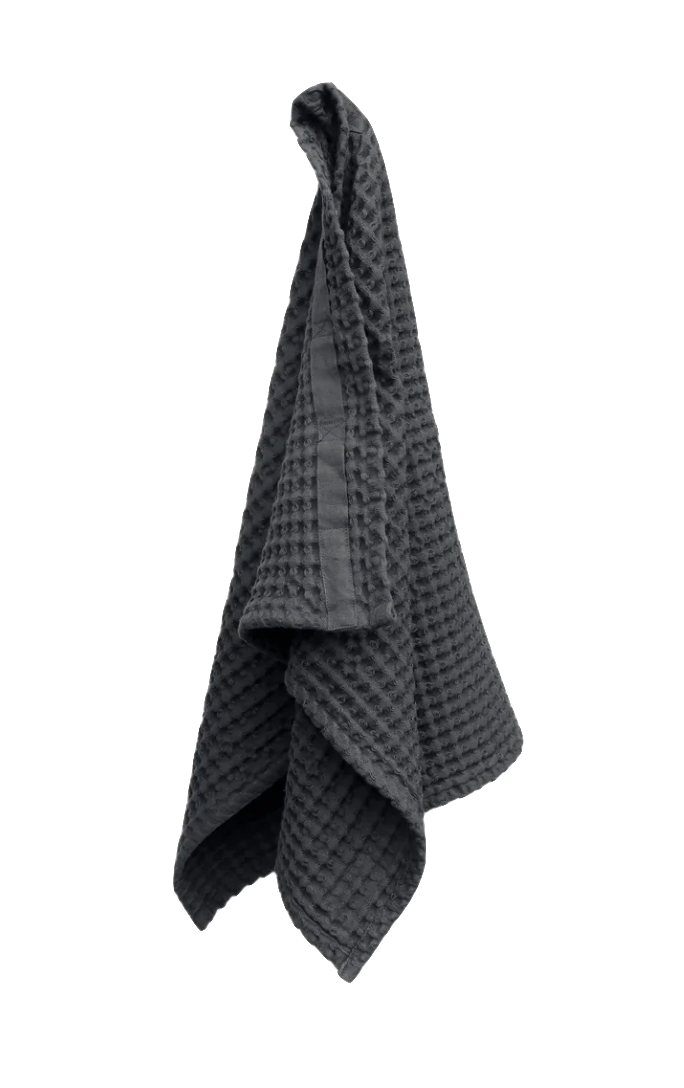 The Organic Company | Big Waffle Hand Towel | Dark Grey