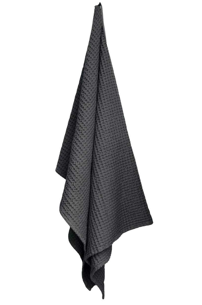 The Organic Company | Big Waffle Towel | Dark Grey