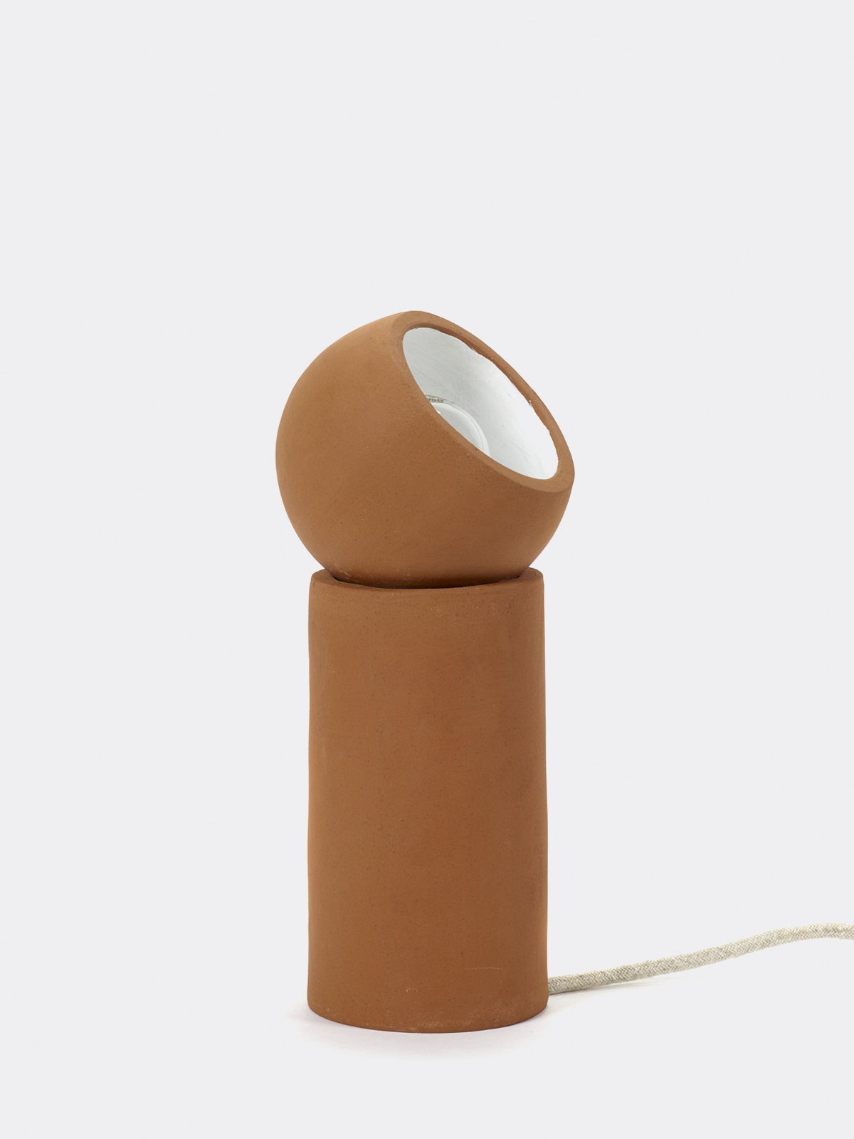 Serax Ceramic Geometric Terracotta Table Lamp By Designer Lauren Van Driessche