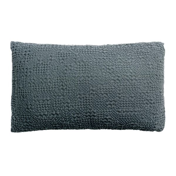 Vivaraise Tana 40x65 Stonewashed Cotton Cushion, Cendre (Ash)