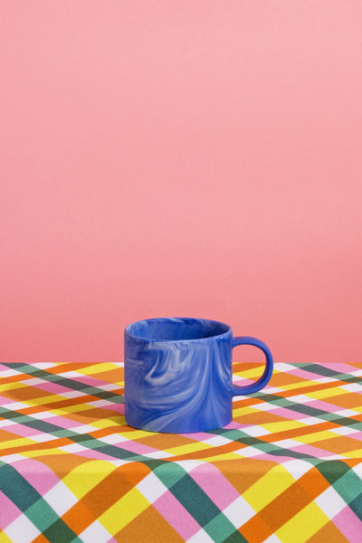 - Medium Mug - Marbled Cobalt Blue