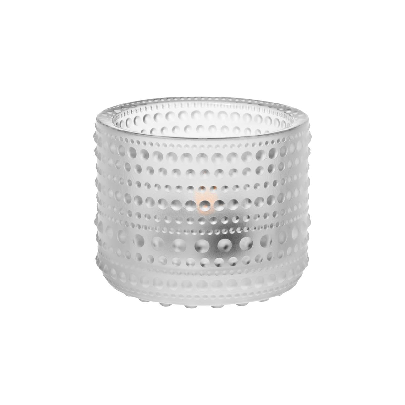 Kastehelmi Frosted Clear Candleholder