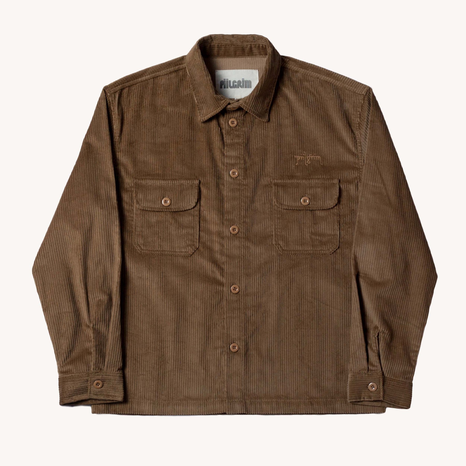 Piilgrim Girth Cord Shirt - Brown