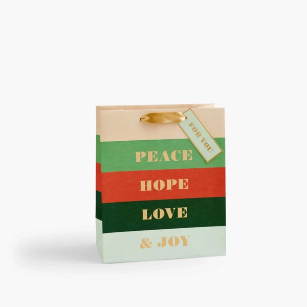 Peace + Joy Medium Gift Bag By Rifle Paper