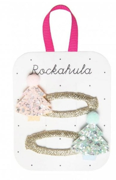 Rockahula Shimmer Christmas Tree Hair Clips By