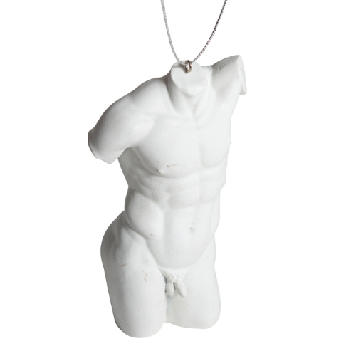 &Quirky White Male Torso Hanging Decoration