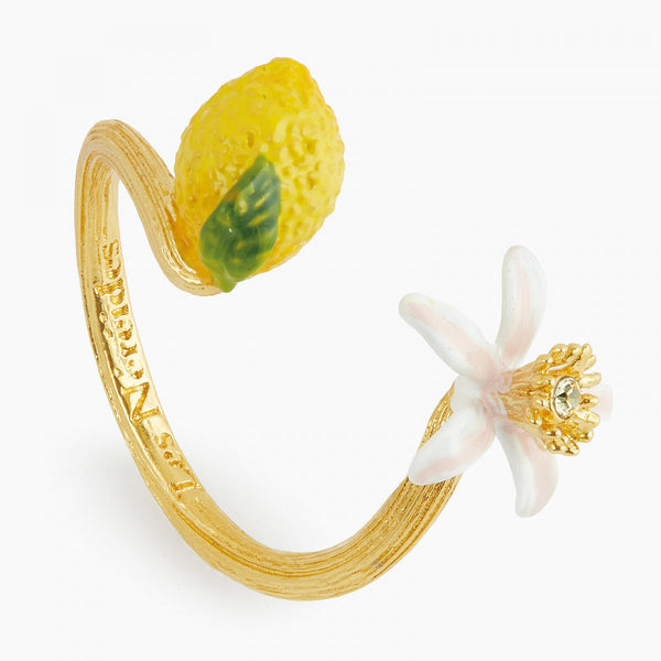| Lemon & Lemon Blossom Adjustable Ring