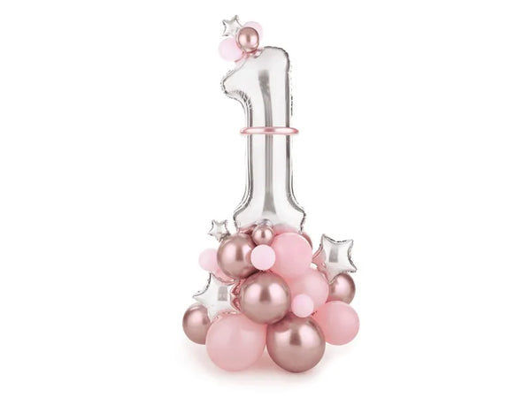 Partydeco Pink Bouquet Number Balloon 