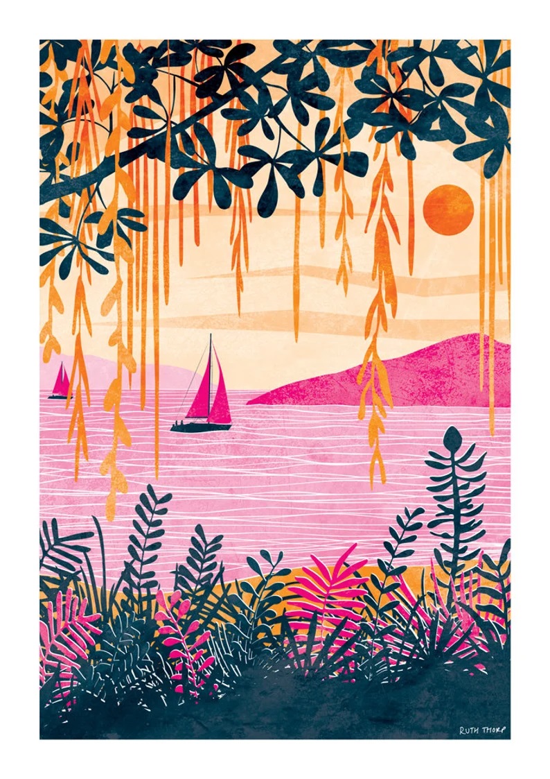 Ruth Thorp Studio Paradise Island A4 Art Print