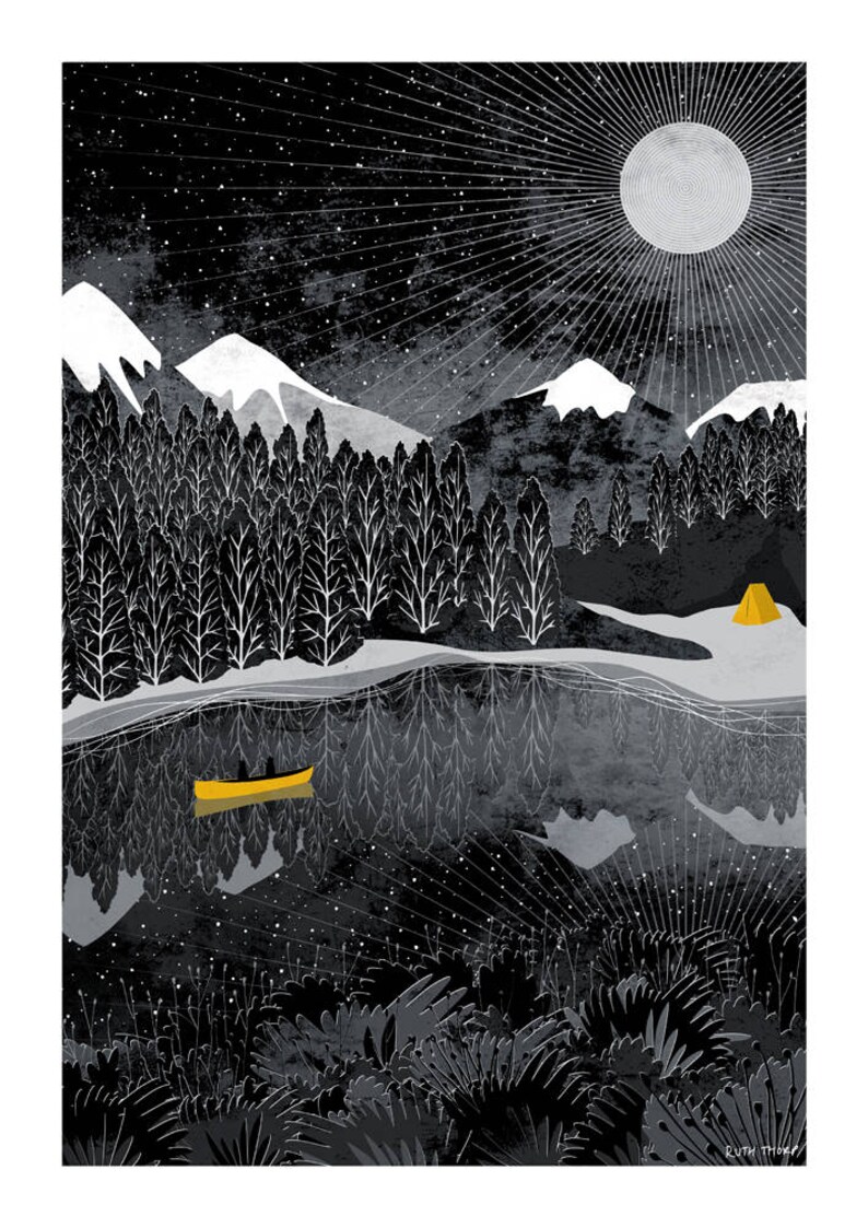 Ruth Thorp Studio A3 Night Paddle Print