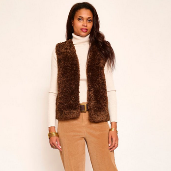 Golden Faux Fur Gillet