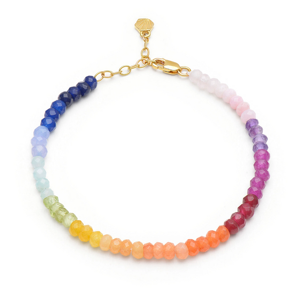 Gold Rainbow Sunset Gemstone Bracelet