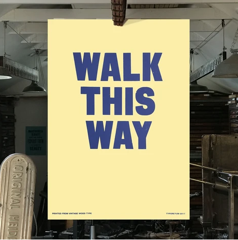 Typoretum Walk This Way Typographic Print