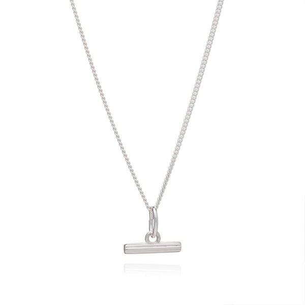 Sterling Silver Mini T Bar Necklace