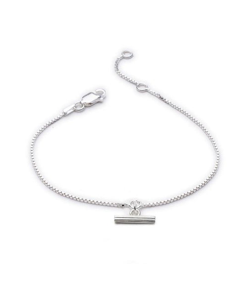 Mini Sterling Silver T Bar Bracelet