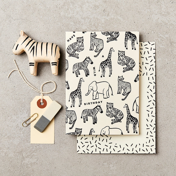 Multi Animal Birthday Card