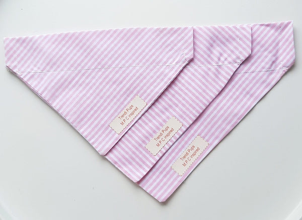 Dog Bandana Pink Stripe