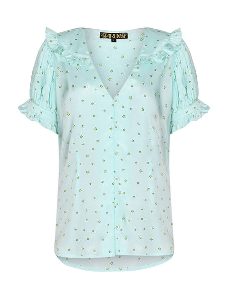 Frangipani Mint Stars Blouse